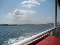 IMG 6775  The ferry took about 15-20 minutes. One way. The Bosporus was very quiet.