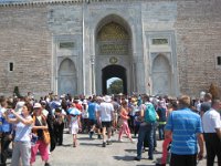 IMG 6865  This was the chaos at the first gate before you enter Topkapi Palace. The second gate is with the metal detectors. Both gates took about 20 minutes to overcome.