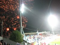 Stadion Kantrida16  Fireworks after the match. Unnecessary loss by Feyenoord.