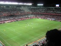 SevillaDays 0191  Feyenoord lost 2-0 to Sevilla. Sevilla were the far better side. More quality. Two free kicks and two goals for Sevilla. Bad defending by Feyenoord.