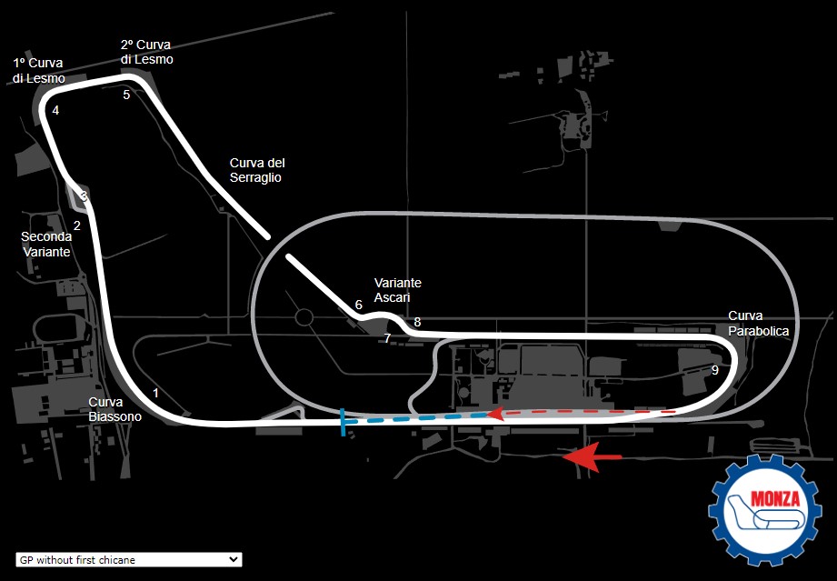 Track: Autodromo Nazionale Monza GP without first chicane