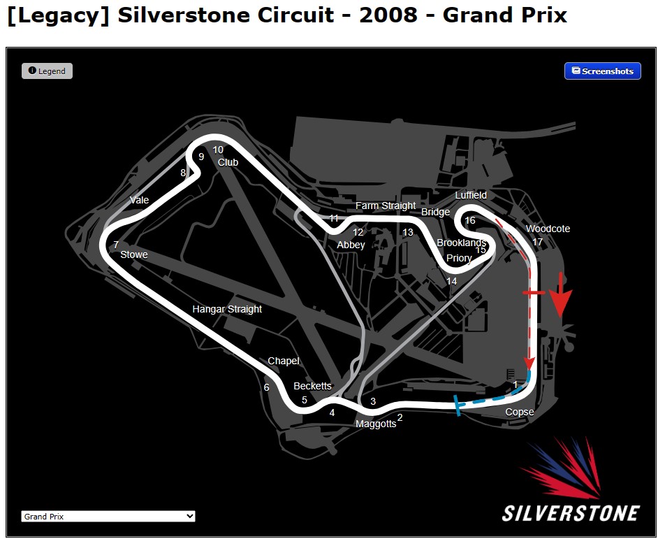 Track: [Legacy] Silverstone Circuit - 2008 Grand Prix